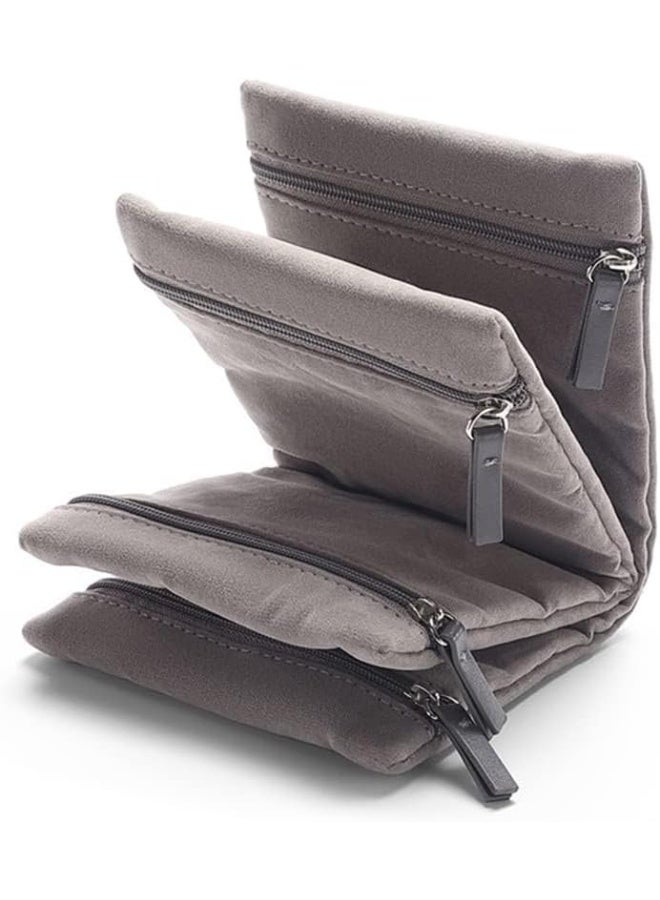 jaexest Premium Zippered Jewelry Organizer Bag | Women's Travel & Home Storage Case for Necklaces, Earrings, Rings & Bracelets, Compact & Foldable Design - Image 3